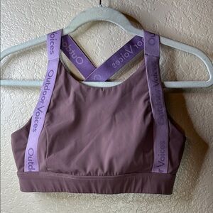 Outdoor Voices Purple Crossback Sports Bra Size S